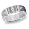 Thumbnail Image 1 of Previously Owned - Triton 1/10 CT. T.W. Diamond Comfort Fit Three Stone Tungsten Wedding Band