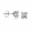 Previously Owned - 7/8 CT. T.W. Princess-Cut Diamond Stud Earrings in 14K White Gold