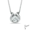 Thumbnail Image 1 of Previously Owned - Sirena™ Accent Solitaire Pendant in 14K White Gold