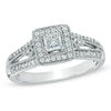 Thumbnail Image 0 of Previously Owned - 1/2 CT. T.W. Princess-Cut Diamond Vintage-Style Engagement Ring in 10K White Gold