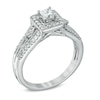 Thumbnail Image 1 of Previously Owned - 1/2 CT. T.W. Princess-Cut Diamond Vintage-Style Engagement Ring in 10K White Gold