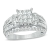 Thumbnail Image 1 of Previously Owned - 1-1/4 CT. T.W. Princess-Cut Composite Diamond Engagement Ring in 10K White Gold