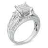 Thumbnail Image 1 of Previously Owned - 1-1/4 CT. T.W. Princess-Cut Composite Diamond Engagement Ring in 10K White Gold