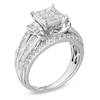 Thumbnail Image 2 of Previously Owned - 1-1/4 CT. T.W. Princess-Cut Composite Diamond Engagement Ring in 10K White Gold