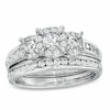 Thumbnail Image 0 of Previously Owned - 1 CT. T.W. Diamond Three Stone Bridal Set in 14K White Gold