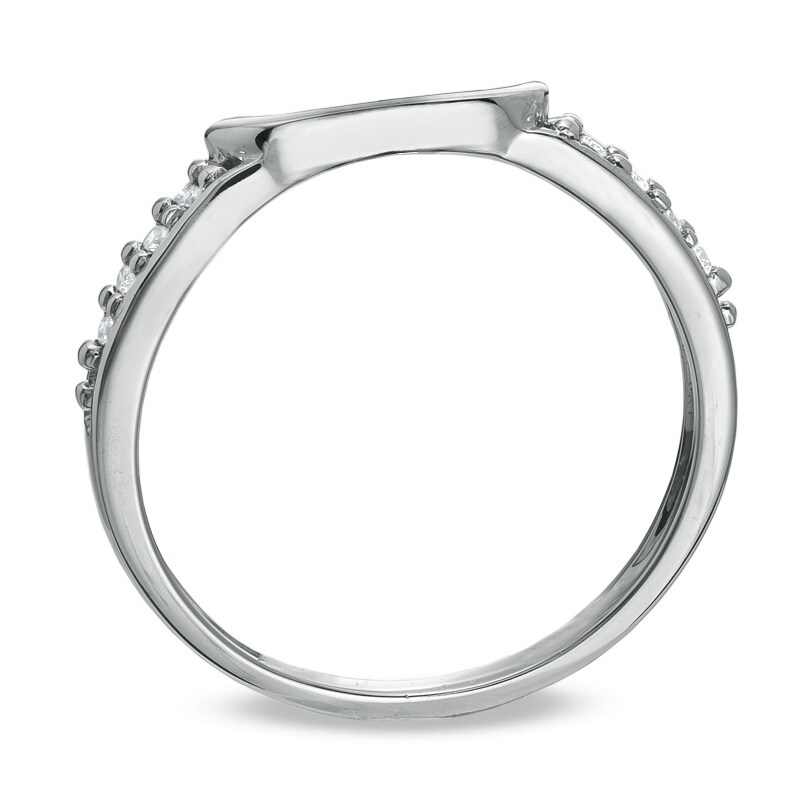 Main Image 2 of Previously Owned - Diamond Accent Wedding Band in 14K White Gold