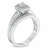 Thumbnail Image 1 of Previously Owned - 1/2 CT. T.W. Quad Princess-Cut Diamond Bridal Set in 10K White Gold