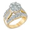 Thumbnail Image 1 of Previously Owned - 4 CT. T.W. Diamond Cluster Engagement Ring in 14K Gold