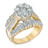 Thumbnail Image 2 of Previously Owned - 4 CT. T.W. Diamond Cluster Engagement Ring in 14K Gold
