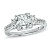 Thumbnail Image 0 of Previously Owned - 1 CT. T.W. Princess-Cut Diamond Art Deco-Inspired Engagement Ring in 14K White Gold