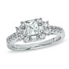 Thumbnail Image 0 of Previously Owned - 1 CT. T.W. Princess-Cut Diamond Art Deco-Inspired Engagement Ring in 14K White Gold