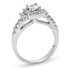 Thumbnail Image 1 of Previously Owned - 1 CT. T.W. Princess-Cut Diamond Art Deco-Inspired Engagement Ring in 14K White Gold