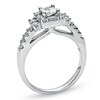 Thumbnail Image 1 of Previously Owned - 1 CT. T.W. Princess-Cut Diamond Art Deco-Inspired Engagement Ring in 14K White Gold