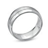 Previously Owned - Triton Men's 8.0mm Comfort Fit White Tungsten Wedding Band