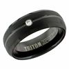 Thumbnail Image 1 of Previously Owned - Triton 8.0mm Diamond Accent Comfort Fit Black Tungsten Wedding Band