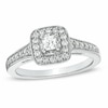 Thumbnail Image 1 of Previously Owned - 1/2 CT. T.W. Princess-Cut Diamond Frame Engagement Ring in 14K White Gold