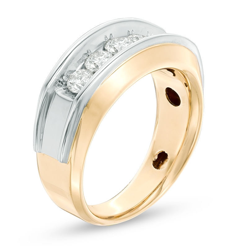 Main Image 2 of Previously Owned - 1 CT. T.W. Diamond Five Stone Anniversary Band in 10K Two-Tone Gold