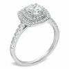 Thumbnail Image 2 of Previously Owned - 1-1/5 CT. T.W. Diamond Square Double Frame Engagement Ring in 14K White Gold