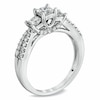 Thumbnail Image 1 of Previously Owned - 1 CT. T.W. Princess-Cut Diamond Three Stone Engagement Ring in 14K White Gold