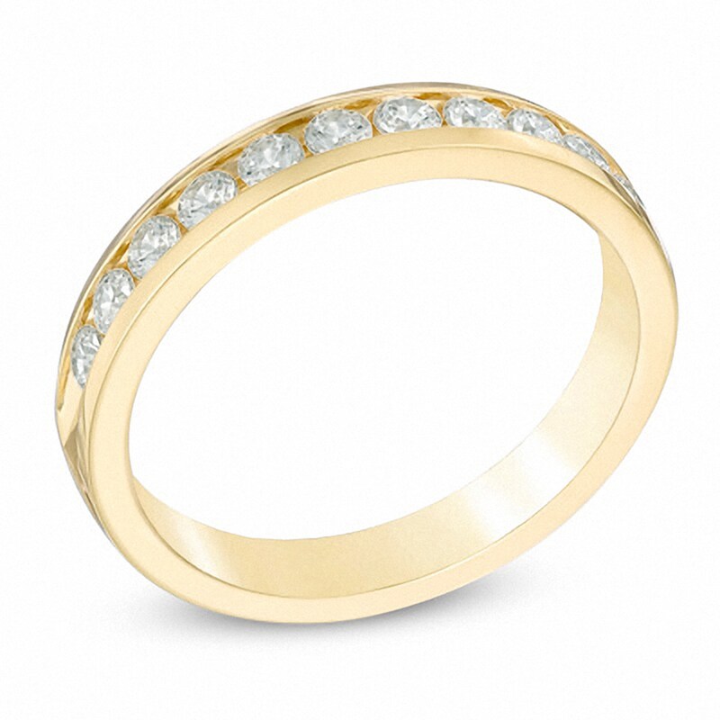 Main Image 2 of Previously Owned - 1/2 CT. T.W. Diamond Channel Band in 14K Gold