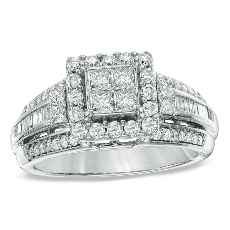 King & Prince - ゆ Previously Owned - 1 CT. T.W. Quad Princess-Cut Diamond
