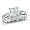 Thumbnail Image 1 of Previously Owned - 1-1/4 CT. T.W. Princess-Cut Quad Diamond Bridal Set in 14K White Gold