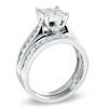 Thumbnail Image 2 of Previously Owned - 1-1/4 CT. T.W. Princess-Cut Quad Diamond Bridal Set in 14K White Gold