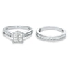 Thumbnail Image 3 of Previously Owned - 1-1/4 CT. T.W. Princess-Cut Quad Diamond Bridal Set in 14K White Gold