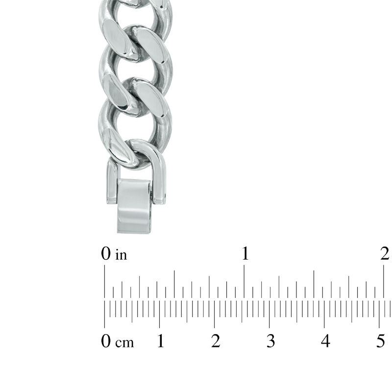 Main Image 3 of Previously Owned - Curb Link Chain Necklace and Bracelet Set in Stainless Steel - 24"