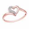 Thumbnail Image 1 of Previously Owned - Diamond Accent Heart Ring in 10K Rose Gold