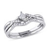 Thumbnail Image 1 of Previously Owned - 1/5 CT. T.W. Princess-Cut Diamond Bridal Set in 10K White Gold