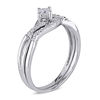 Thumbnail Image 2 of Previously Owned - 1/5 CT. T.W. Princess-Cut Diamond Bridal Set in 10K White Gold