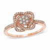 Thumbnail Image 0 of Previously Owned - 1/4 CT. T.W. Multi-Diamond Knot Ring in 10K Rose Gold
