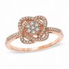 Thumbnail Image 1 of Previously Owned - 1/4 CT. T.W. Multi-Diamond Knot Ring in 10K Rose Gold