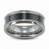 Thumbnail Image 1 of Previously Owned - Triton 8.0mm Comfort Fit Tungsten and Carbon Fiber Inlay Wedding Band