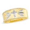 Thumbnail Image 1 of Previously Owned - Diamond Accent Cross Wedding Band in 10K Gold