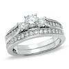 Thumbnail Image 0 of Previously Owned - 3/4 CT. T.W. Diamond Three Stone Bridal Set in 14K White Gold