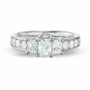 Thumbnail Image 1 of Previously Owned - 1-1/2 CT. T.W. Radiant-Cut Diamond Three Stone Ring in 14K White Gold