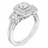Thumbnail Image 1 of Previously Owned - 1 CT. T.W. Diamond Double Cushion Frame Three Stone Ring in 10K White Gold