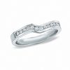 Thumbnail Image 0 of Previously Owned - 1/4 CT. T.W. Diamond Contour Wedding Band in 14K White Gold