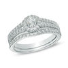 Thumbnail Image 0 of Previously Owned - 1/2 CT. T.W. Diamond Frame Bridal Set in 14K White Gold