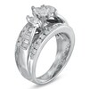 Thumbnail Image 2 of Previously Owned - 1-1/2 CT. T.W. Marquise Diamond Cathedral Bridge Ring in 14K White Gold