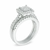 Thumbnail Image 2 of Previously Owned 1-1/4 CT. T.W. Quad Princess-Cut Diamond Soldered Bridal Set in 14K White Gold