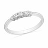 Thumbnail Image 1 of Previously Owned - 1/4 CT. T.W. Diamond Five Stone Wedding Band in 10K White Gold