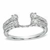 Thumbnail Image 0 of Previously Owned - 1/2 CT. T.W. Diamond Side Accent Double Row Solitaire Enhancer in 14K White Gold