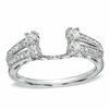 Thumbnail Image 1 of Previously Owned - 1/2 CT. T.W. Diamond Side Accent Double Row Solitaire Enhancer in 14K White Gold