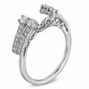 Thumbnail Image 1 of Previously Owned - 1/2 CT. T.W. Diamond Side Accent Double Row Solitaire Enhancer in 14K White Gold