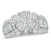 Thumbnail Image 1 of Previously Owned - 2-1/5 CT. T.W. Diamond Cluster Engagement Ring in 14K White Gold