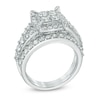 Thumbnail Image 1 of Previously Owned - 2 CT. T.W. Quad Diamond Frame Bridal Set in 14K White Gold