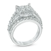 Thumbnail Image 1 of Previously Owned - 2 CT. T.W. Quad Diamond Frame Bridal Set in 14K White Gold